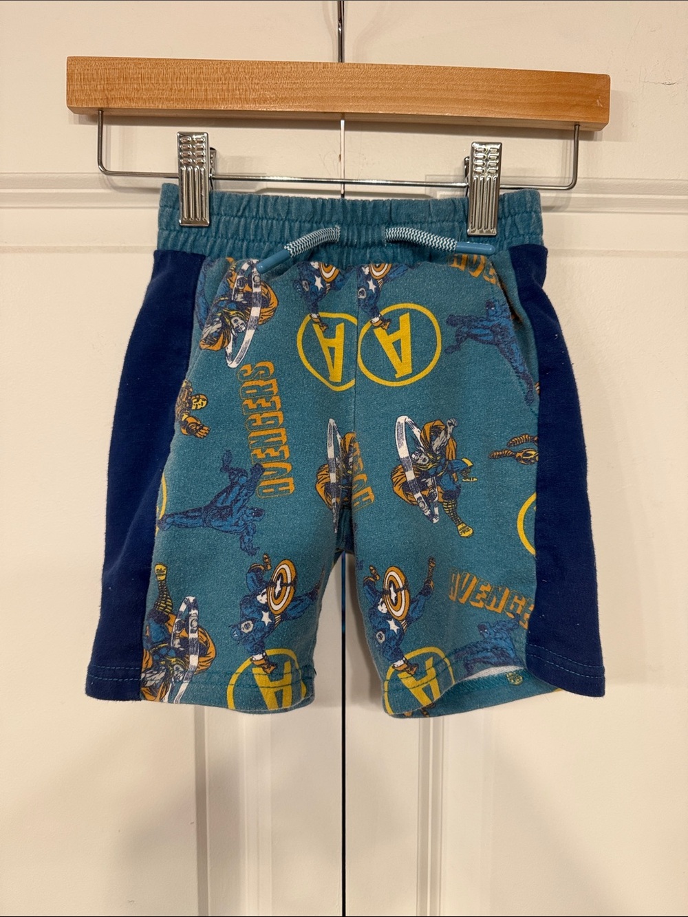 Marvel Boys Teal & Navy Captain America Shorts